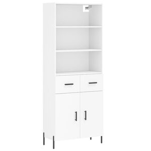 vidaXL augstais skapis, balts, 69,5x34x180 cm, inženierijas koks