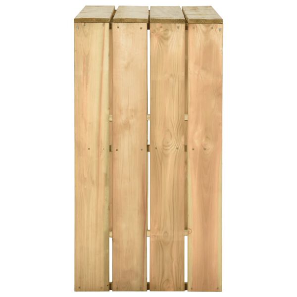 vidaXL bāra galds, 100x60x110 cm, impregnēts priedes koks