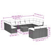 vidaXL 13-daļīgs dārza dīvāna komplekts, matrači, bē&scaron;a PE rotangpalma
