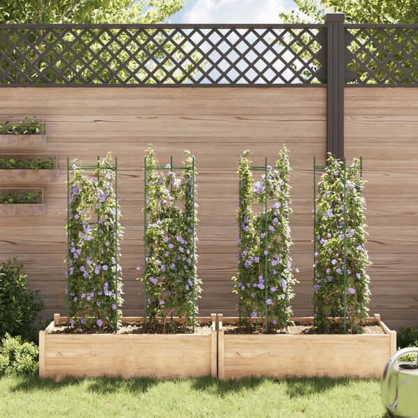 vidaXL tomātu būri, 4 gab., 116 cm, tērauds un PP