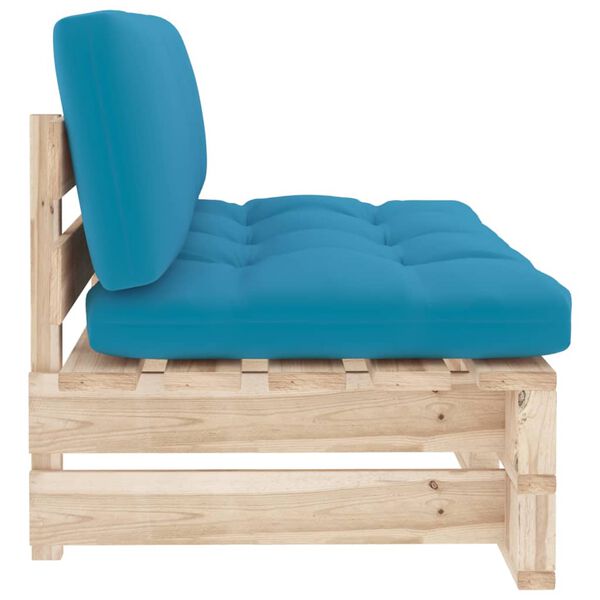 vidaXL vidējais dārza pale&scaron;u dīvāns, impregnēts priedes koks