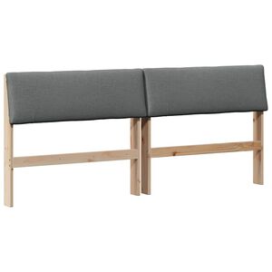 vidaXL Mīkstināts gultas galvgalis Tum&scaron;i pelēks 200 cm