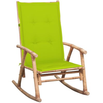 vidaXL šūpuļkrēsls ar matraci, bambuss