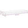 vidaXL sienas plaukts, balts, 80x23,5x3,8 cm, MDF