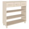 vidaXL konsoles galds HAMAR, medus brūns, 90x35x90 cm, priedes koks
