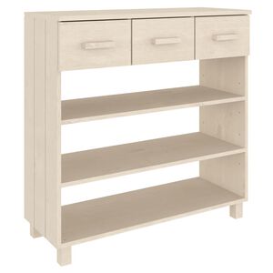 vidaXL konsoles galds HAMAR, medus brūns, 90x35x90 cm, priedes koks