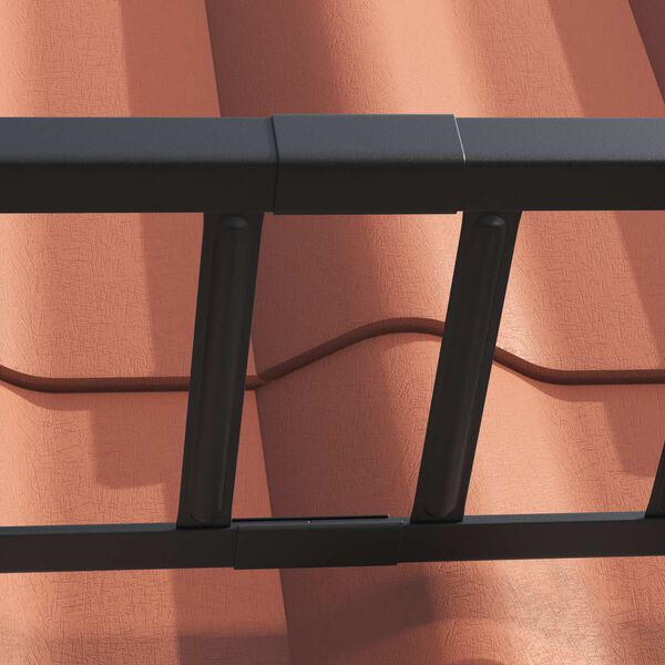 vidaXL Jumta sniega aizsargs Melna 100 x 2,5 x 20 cm Tērauds