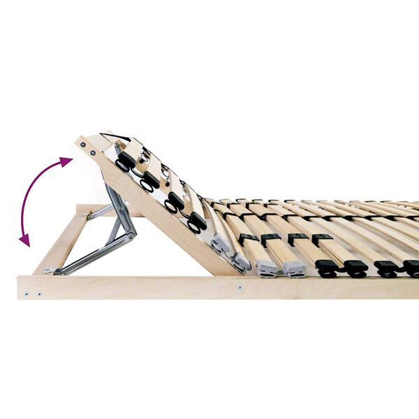 vidaXL Lamelu gultas pamatne Brūna 80 x 190 cm Cietais gobu koks