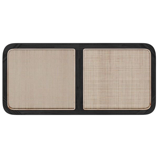 vidaXL Galvgalis ar galvas klāju Melna 120 x 55 x 3 cm Rotangpalma