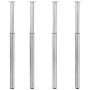 vidaXL saliekamas galda kājas, 4 gab., nerūsējo&scaron;ais tērauds, 710 mm-1100 mm
