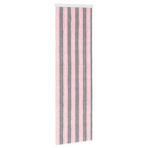 vidaXL Kukaiņu aizkars no &scaron;enila Sudraba pelēks un rozā 56 x 185 cm