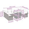vidaXL Dārza dīvānu komplekts 10 pcs Pelēka Poliūtu rotangpalma