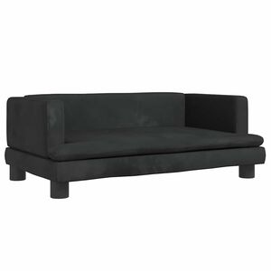 vidaXL gulta suņiem, melna, 80x45x30 cm, samts