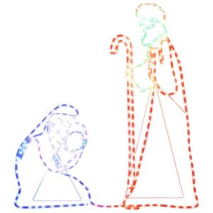 vidaXL Ziemassvētku Marijas un Jāzepa figūra, 264 LED, 40x55/38x100 cm