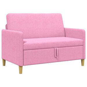 vidaXL Sofas ar uzglabā&scaron;anu Rozā 122 x 78 x 87 cm Poliesters