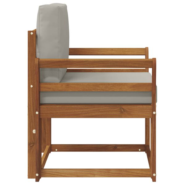 vidaXL Āra dīvāns Cieta akācijas koks un poliesters