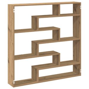 vidaXL sienas kuba plaukts 7 nodalījumi Artisian Oak Engineered Wood