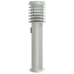 vidaXL āra zemes lampa ar kontaktligzdu, 60 cm, nerūsējo&scaron;s tērauds
