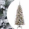 vidaXL Mākslīgā Ziemassvētku egle ar bumbiņu 150 cm 150 LED