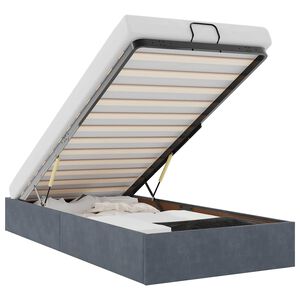 vidaXL Osmaņu gultas rāmis bez matrača gai&scaron;i pelēks 80x200 cm samts