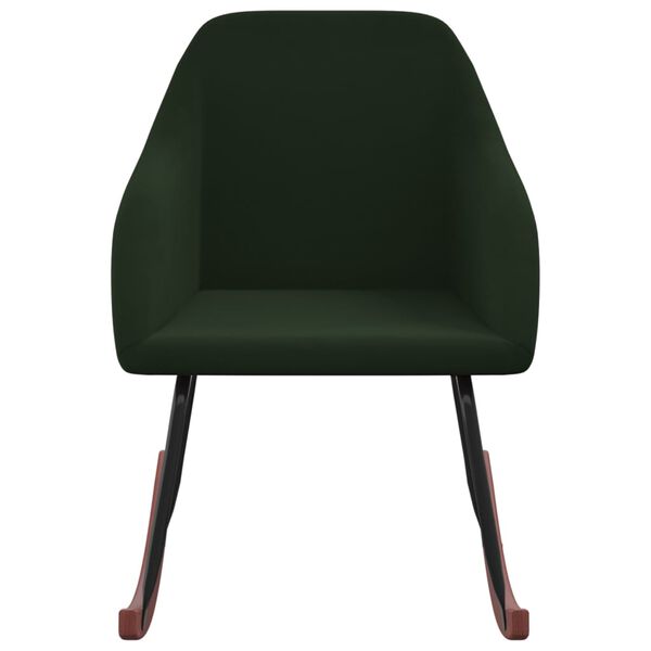 vidaXL &scaron;ūpuļkrēsls, tum&scaron;i zaļ&scaron; samts