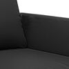 vidaXL trīsvietīgs dīvāns, melns, 180 cm, mākslīgā āda