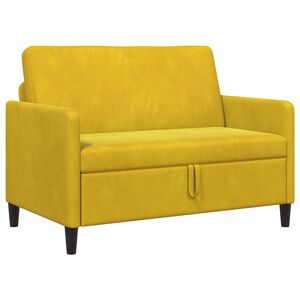 vidaXL Sofas ar uzglabā&scaron;anu Dzeltena 122 x 78 x 87 cm Poliesters
