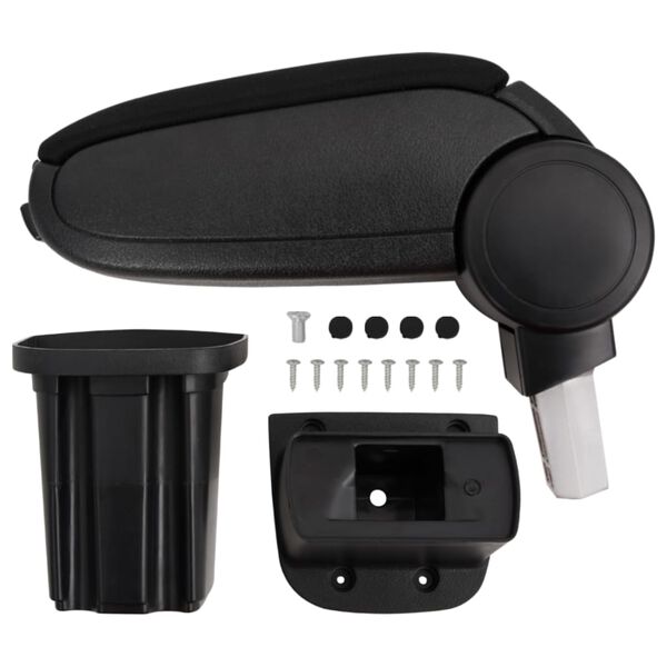 vidaXL automa&scaron;īnas roku balsts, melns, 12x32x(34-50) cm, ABS