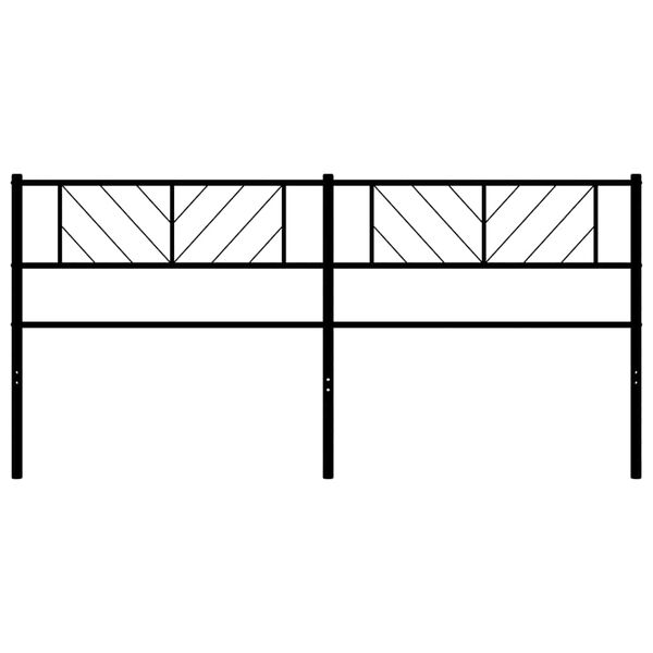 vidaXL gultas galvgalis, metāls, melns, 180 cm