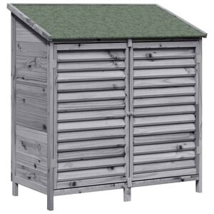 vidaXL Dārza &scaron;ķūņi Pelēka 106 x 56 x 113,5 cm Masīvs egle koks
