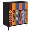 vidaXL Puse ESSEN Melns ozols 69 x 33 x 76 cm Inženierijas koks