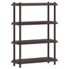 vidaXL Plauktu vienība 4 līmeņi 100 x 40 x 136,5 cm PP Brūna