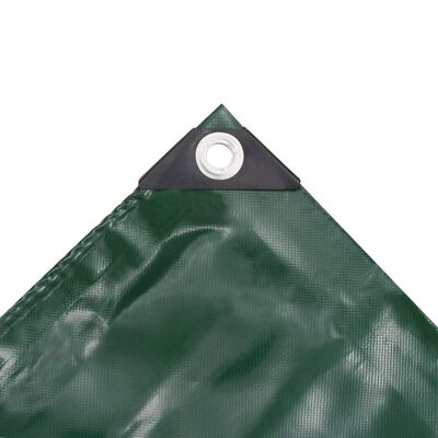 vidaXL brezenta pārklājs, 650 g/m², 3,5x5 m, zaļš