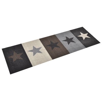 vidaXL virtuves paklājs, mazgājams, apdruka ar zvaigznēm, 45x150 cm