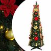 vidaXL Mākslīgā Ziemassvētku eglīte su 100 LED Zaļa 155 cm PVC