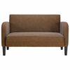 vidaXL Loveseat dīvāns, brūns, 110 cm, mākslīgā āda
