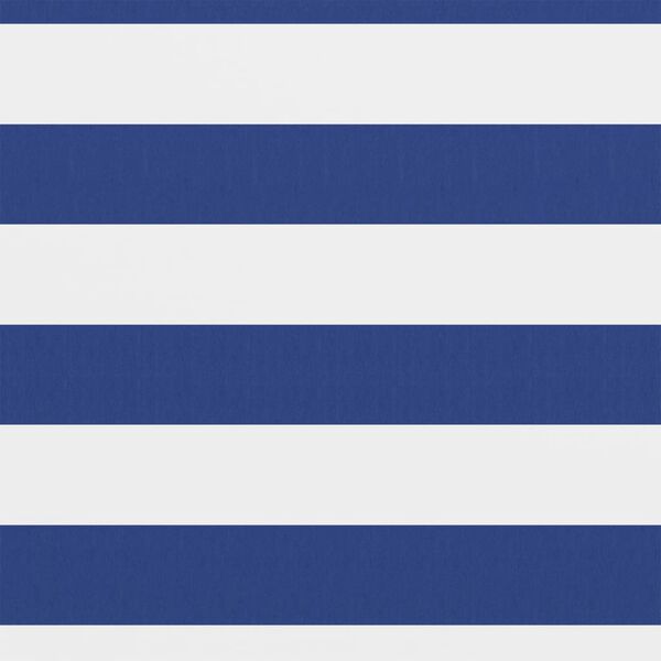 vidaXL balkona aizslietnis, 75x600 cm, balts un zils oksforda audums