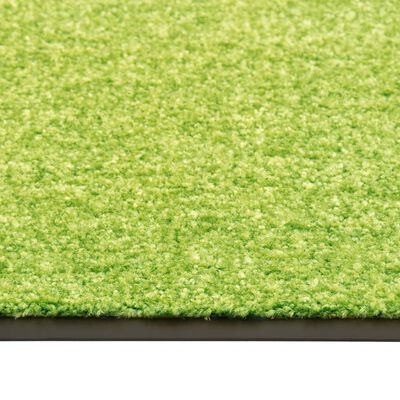 vidaXL durvju paklājs, mazgājams, zaļš, 60x90 cm