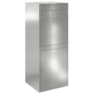 vidaXL Paku nodo&scaron;anas kaste Sudraba 41 x 38 x 103 cm Cinkota tērauda