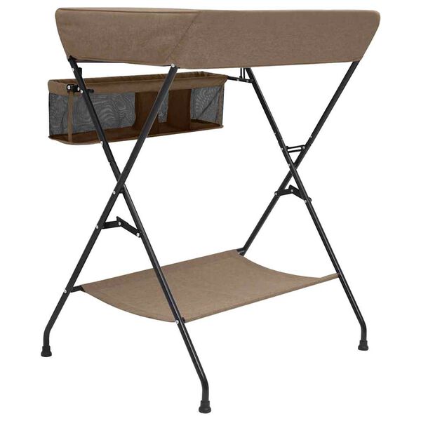 vidaXL pārtinamais galds, pelēkbrūns, dzelzs