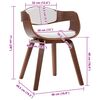 vidaXL virtuves krēsli, 2 gab., liekts koks un mākslīgā āda