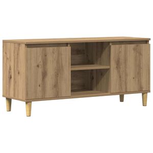 vidaXL TV skapītis, koka krāsa, 102x35x50 cm, inženierijas koks