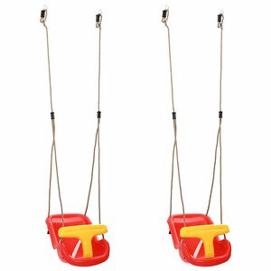 vidaXL Bērnu &scaron;ūpoles 2 pcs Sarkana 36 x 43 x 42 cm Plastmasa
