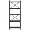 vidaXL Grāmatu plaukts Melns ozolkoks 60 x 30 x 155 cm
