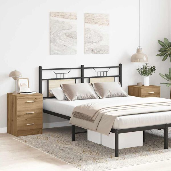 vidaXL naktsskapī&scaron;i 2 gab Artisan Oak 38x35x55 cm Engineered Wood