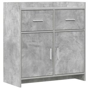 vidaXL Puse Betona pelēks 75 x 36 x 80 cm Inženierijas koks