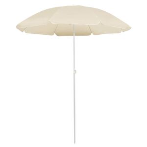 vidaXL dārza saulessargs ar tērauda kātu, 180 cm, smil&scaron;u krāsā