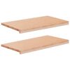 vidaXL Logu palodzes 2 gab. Dabiska 80x 40 x 2 cm Cietais gobu koks