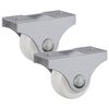 vidaXL Ritenis 2 gab. Balts 42 x 11,5 x 29 mm Dzelzs