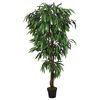 vidaXL mākslīgais mango koks, 600 lapas, 150 cm, zaļ&scaron;